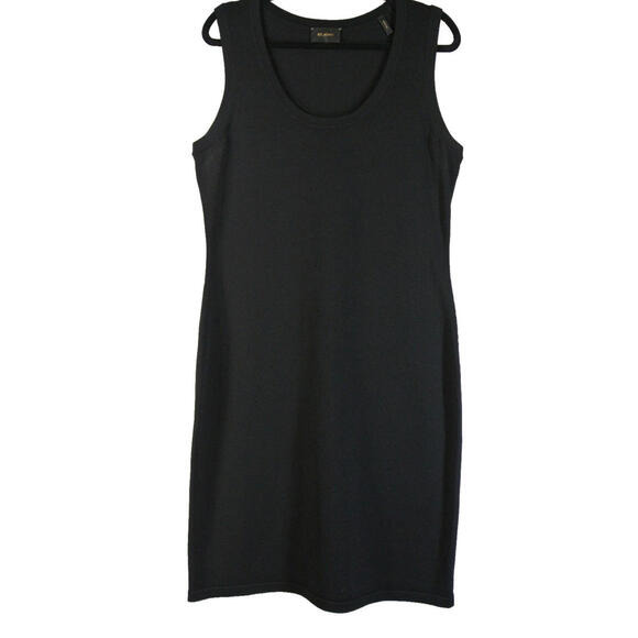 NEW, St.John Santiago Knit Scoop-Neck Sleeveless Dress in Black Size L #MD1100 - Picture 4 of 10